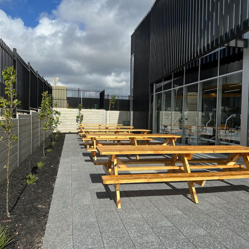 Wooden Picnic Table (PARK BENCH) 10 Seater